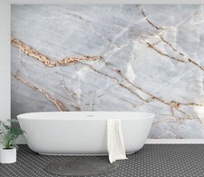 3D Gray Marble R15532 Wallpaper Wall Mural Self-adhesive Removable Luna