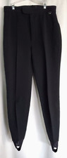 Vintage Roffe USA black ski pants Ladies Aria I.T.B. size 12-Long stirrup 80-90s