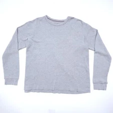 Perry Ellis Portfolio L Gray Long Sleeve Crew Neck Shirt