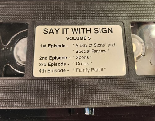 Vintage 9 VHS Say It With Sign American Sign Language Program Tapes Missing Vol3 - Picture 6 of 11