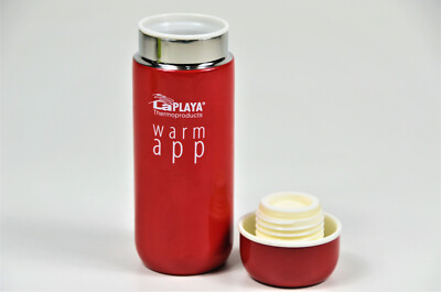 LaPlaya warm app Edelstahlbecher Kaffeebecher Trinkbecher Thermobecher rot