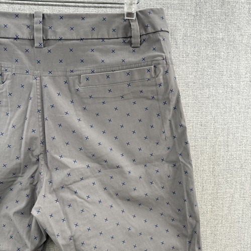 Lululemon Commission Short 10" Mens 31 Gray Geometric Chino Casual Pockets* - Picture 10 of 10