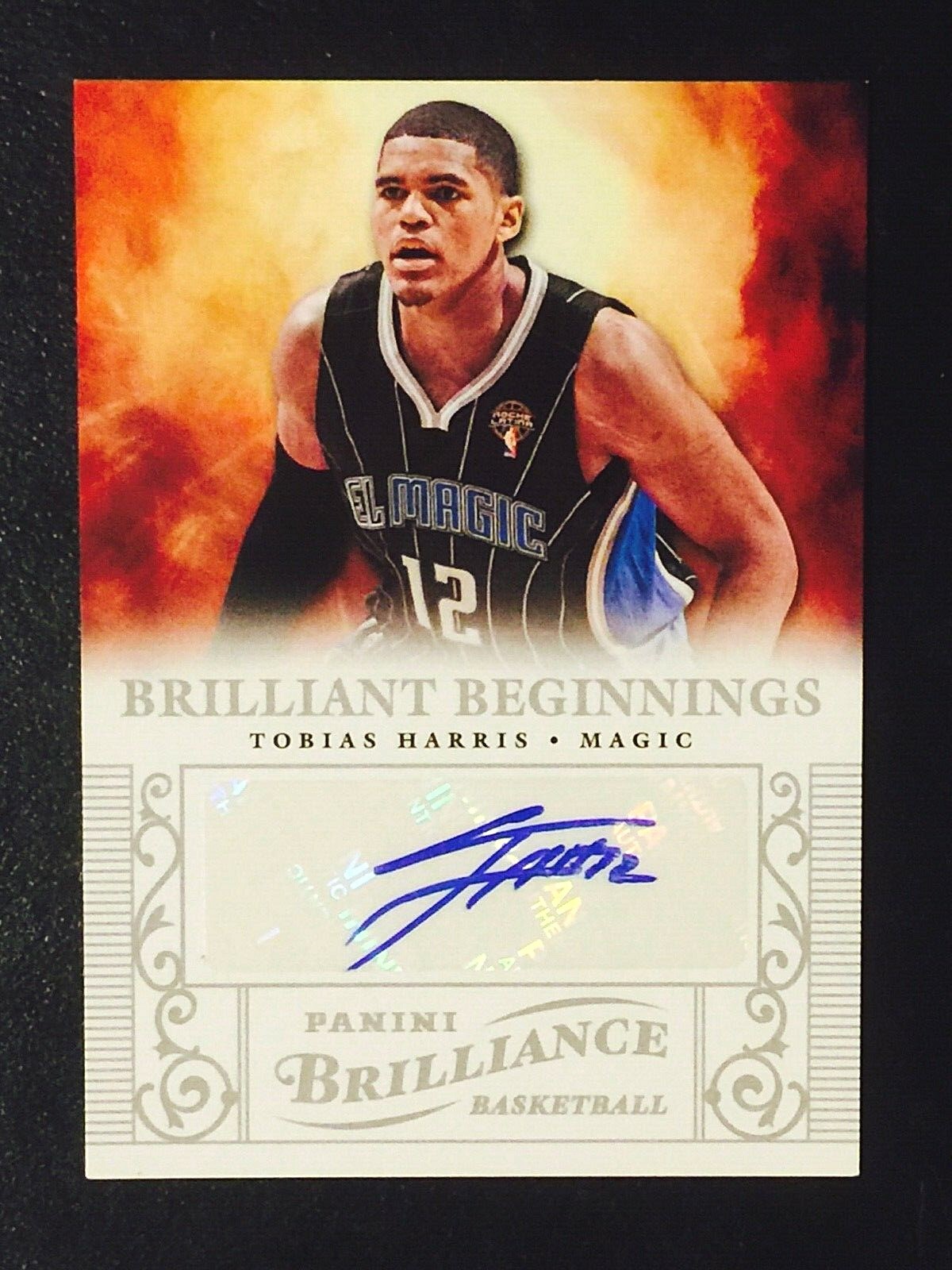 2012-13 Panini Brilliance Tobias Harris Brilliant Beginnings Autograph RC Rookie