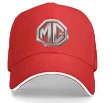 Mg Baseball Cap. In Bright Red With White Piping & Logo. Superb Value.ref.mg-786
