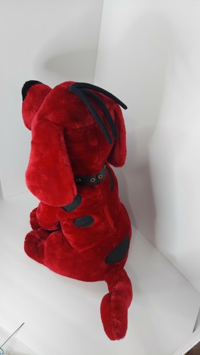 Shalom Toy Co Clifford Red Dog BloodHound Barrel Neck Plush 20" VTG Black Collar - Picture 4 of 8