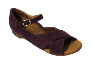 purple flat sandals