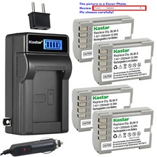 Kastar Battery LCD AC Charger for Original Genuine Olympus BCM-5 OEM Charger
