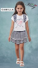 CAMILLA 15245 Completo bimba ragazza maniche corte con gonna 3/14 made in Italy