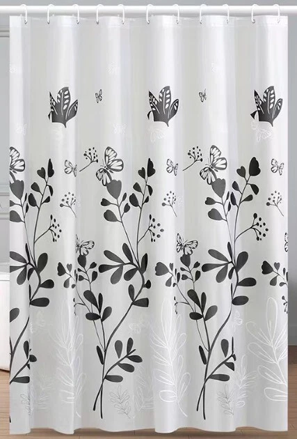 Shower Curtain With Hooks   BATH SHOWER MAT ANTI-SLIP - Image 4 of 4