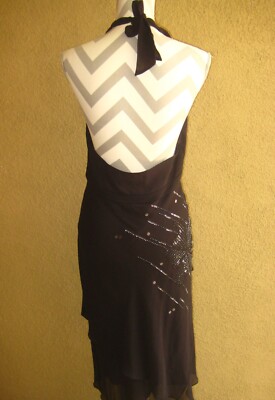SALE!【BCBG MAXAZRIA】シルクレースブラックドレス ブラック（黒）系 BCBG MAXAZRIA(ビーシービージーマックス