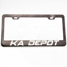 Black Chrome Custom Personalize Laser Engraved License Plate Frame Bracket Wcap