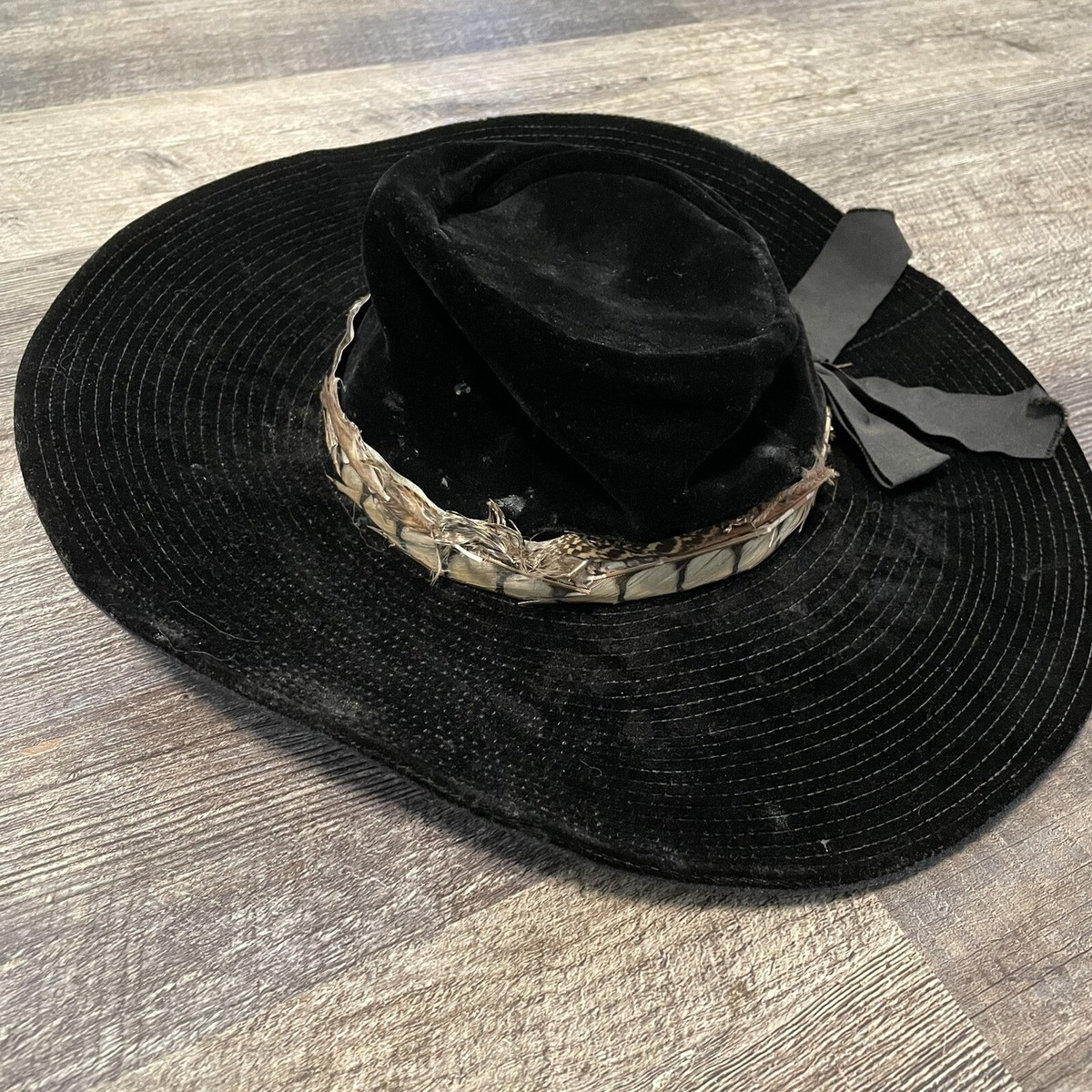 TERRIFIC 1960\'s BLACK STRAW MILITARY \