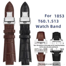 For Tissot 1853 T60 Genuine Leather Watchband T60.T60.1.513 Watch Strap for Men