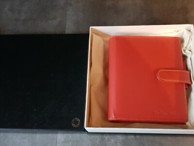Montblanc Diaries & Notes Organizer Agenda Notebook Leather Red Appointment Address Book