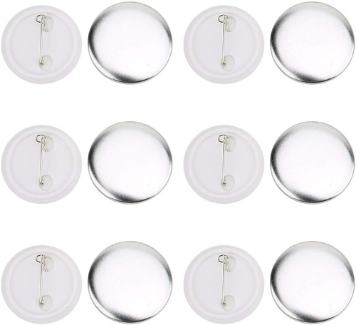 100 Sets Blank Button Making Supplies, round Badge Button Parts Metal Button Pin - Picture 11 of 12