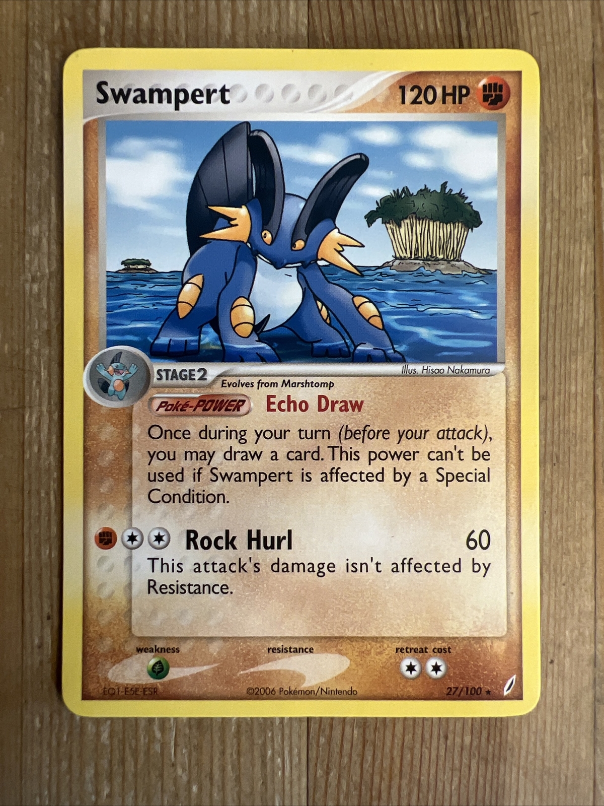 Pokémon TCG Swampert EX Crystal Guardians 27/100 Regular Rare NM