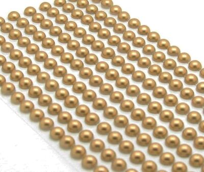 200 Gold selbstklebende Perlen 6 mm kleine runde Perlen Bead Verzierungen