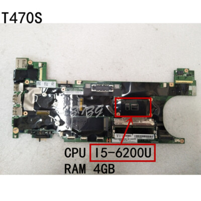 Original Motherboard for Lenovo ThinkPad T470s I5-6200U 4G 01LV974