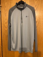 UNDER ARMOUR 1/2 ZIP LOOSE FIT PERFORMANCE GREY TOP