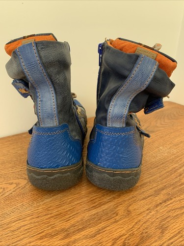 TMA EYES Ankle Strap Boots Women’s Size 7.5 Blue Zip Up Fashion - Picture 9 of 10