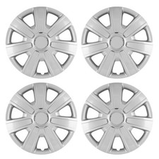 15" 1 Set Of 4 Silver Wheel Covers Hub Caps Fit R15 Tire Steel Rim Car Suv Truck