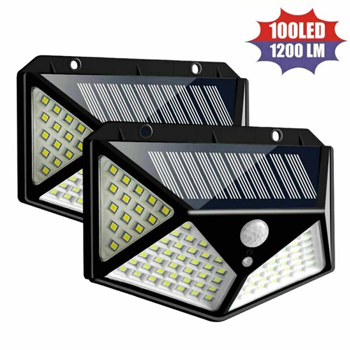 208 LED Outdoor Solar Power Wall Light PIR Motion Sensor Garden Security Lamp - Picture 12 of 38