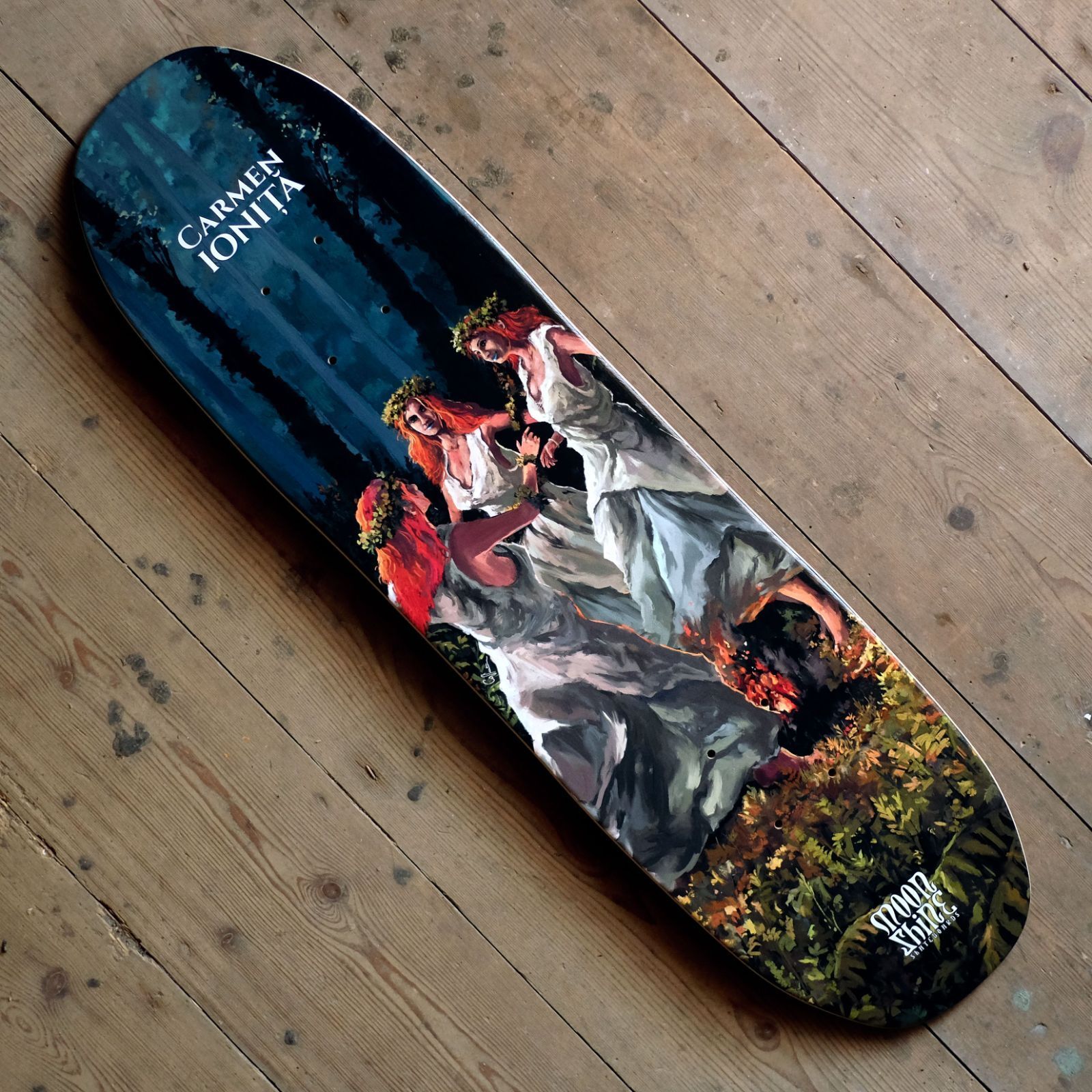 Moonshine Skateboard Deck Iele Carmen Ionita Model 7.3 inches Unused from Japan-image