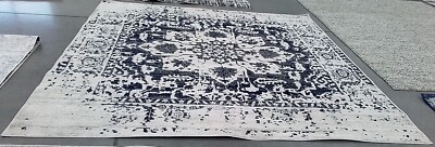 CREM / NAVY 10'-0'' x 10'-0'' Back Stain Rug Reduced Price 1172762449 MAD603D-10SQ