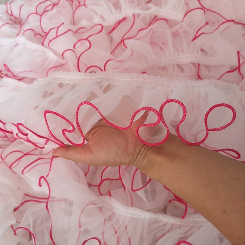 2 Yards Rüsche Spitze Kante Borte Organza plissiertes Band Stoff Nähen Saum Zum Selbermachen Handwerk - Bild 5 von 19