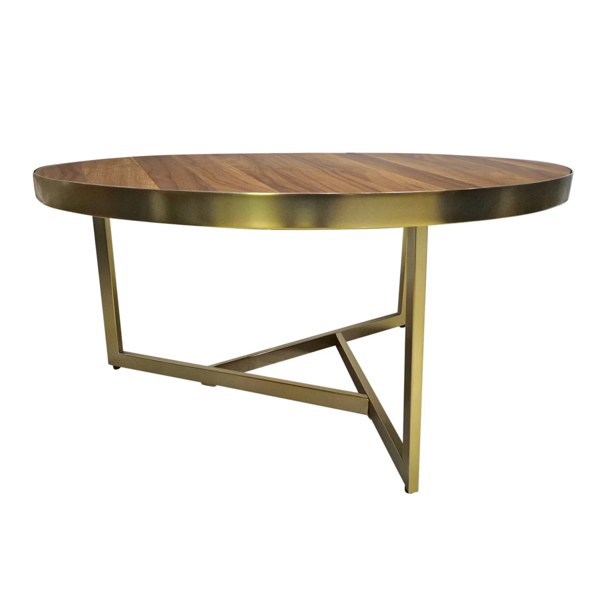 Walnut and outlet gold coffee table
