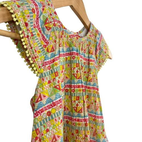 Oilily Girls Colorful Lined Cotton Logo Spell Out Spring Summer Dress Kids 8 Y - Picture 4 of 15