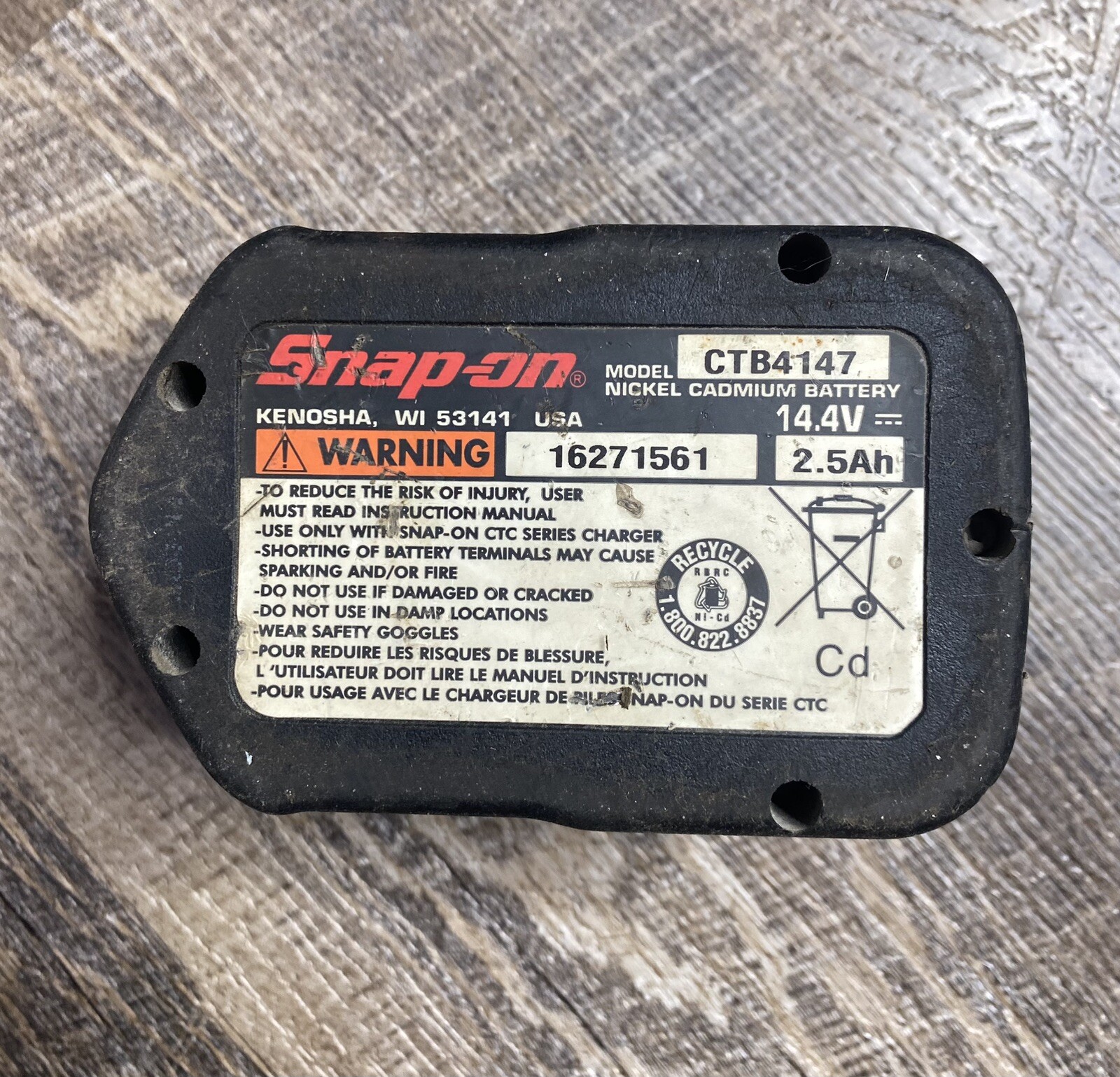 Snap On 14.4v Battery CTB4147 Genuine Tested Working eBay