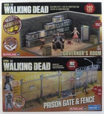 McFarlane WALKING DEAD Prison Gate & Fence / The Governor's Room Building Set