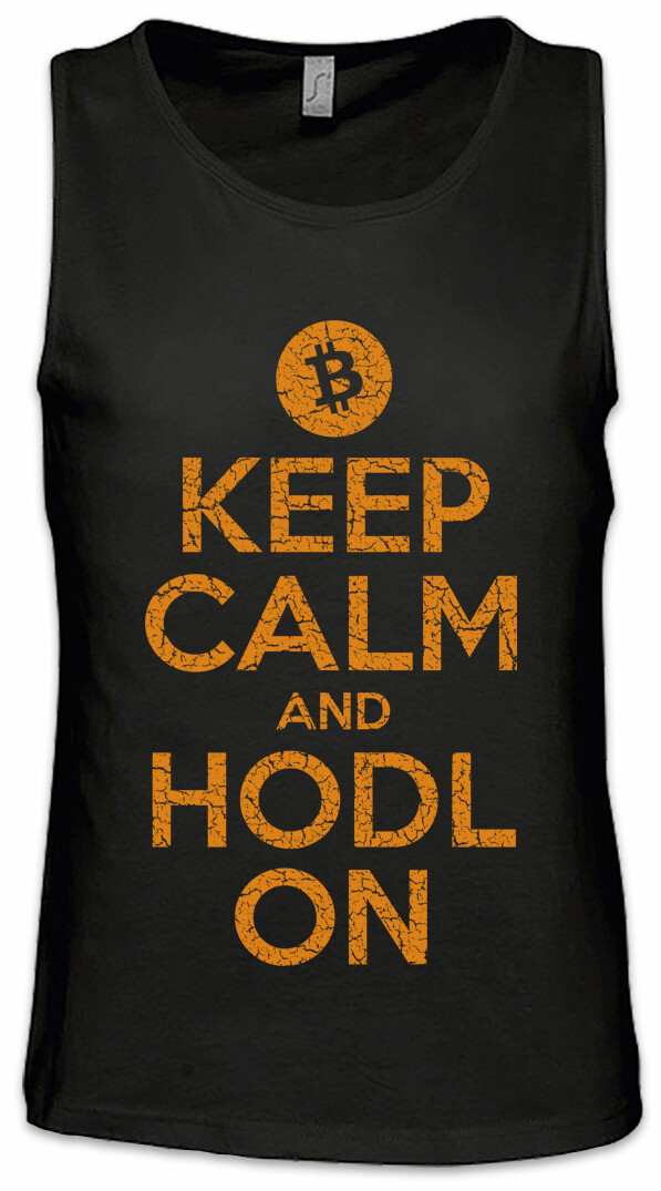 ALTRA Canotta uomo Keep Calm And HODL On criptovalute criptovaluta digitale