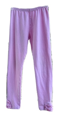 2 Pair Girls Size 10 Leggings Pink & Brown With White Polka Dots - Picture 7 of 7
