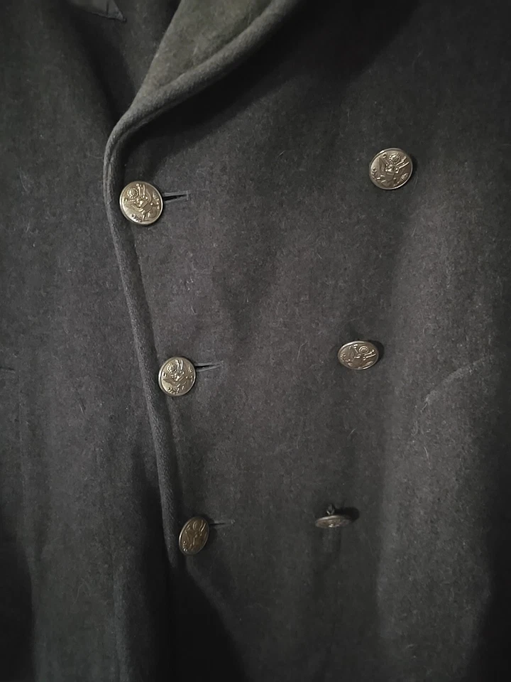 abrigo militar largo lana vintage Foto 2 de 4