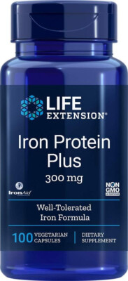 Life Extension Iron Protein Plus 100 Veg Caps