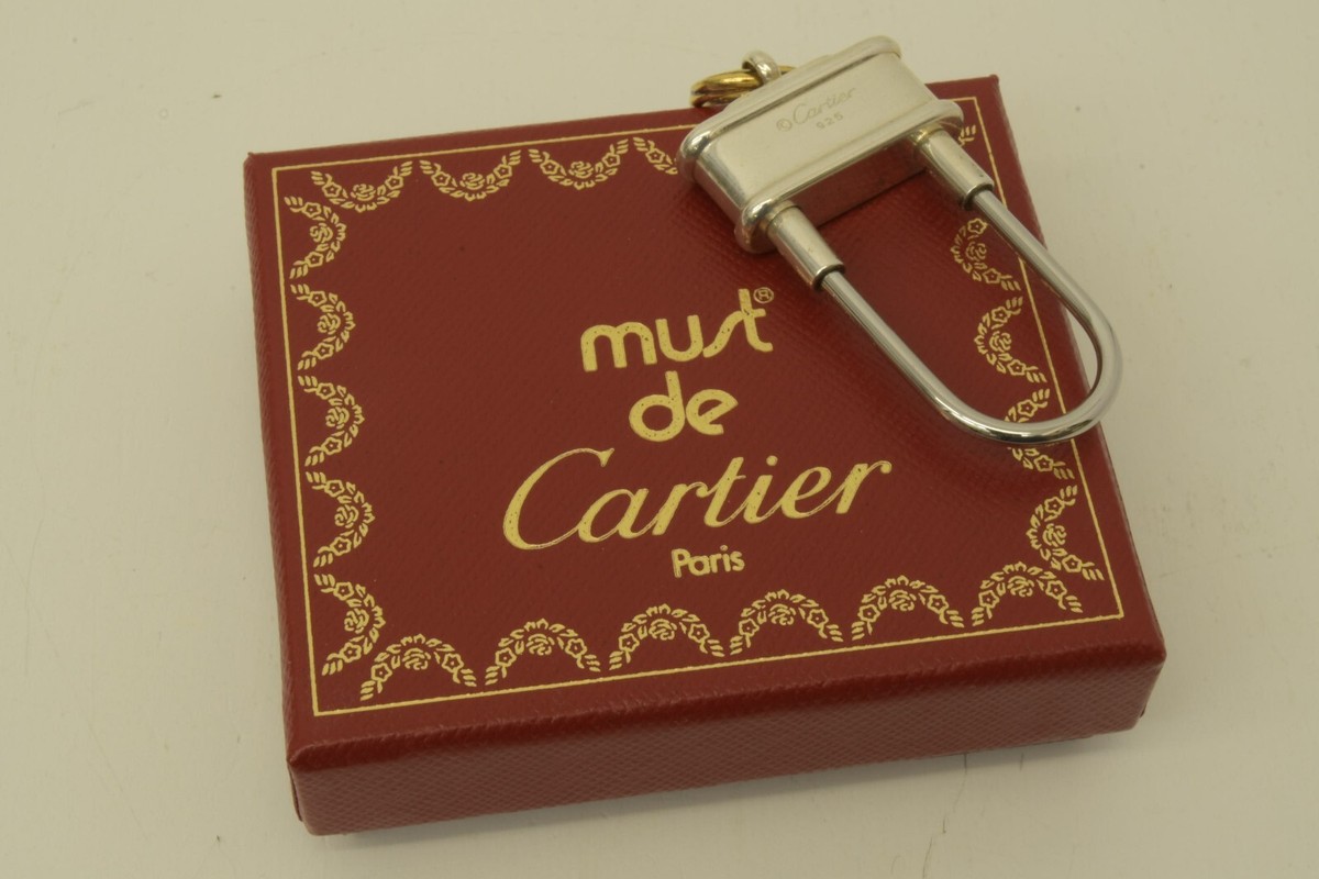 Authentic Cartier Sterling Silver 925 Keychain Hook Loop Authentic Cartier Sterling Silver 925 Keychain Hook Loop