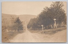 Street View Old Dirt Road Wood Road Signs East Dixmont Maine ME RPPC 1904-1918