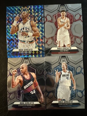 2023-24 Panini Mosaic Basketball NBA Greats Card Lot Yao Dirk