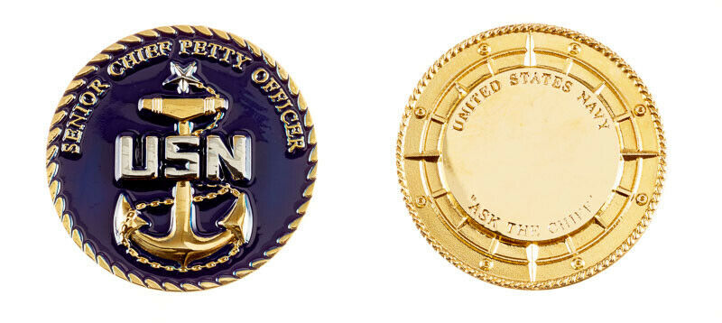 US Navy (USN) Senior Chief Petty Officer Rank Coin