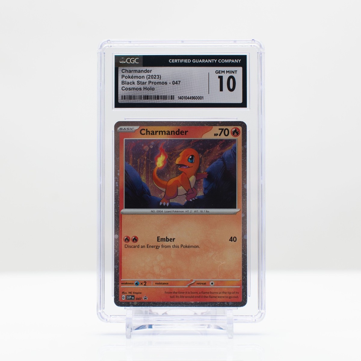 Pokemon Charmander #047 Cosmos Holo Black Star Promo 2023 - CGC 10