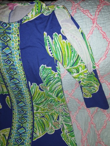 Lilly Pulitzer Ophelia Kleid in Irisblau Breitengrad Einstellung Gr. Xs offener Ärmel - Bild 7 von 9