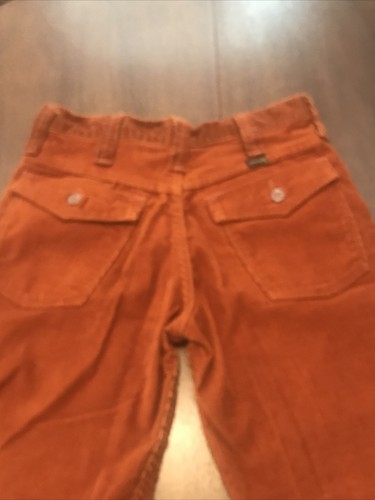 Wrangler Vintage Kids Size 14 Orange Corduroy Flare Pants - Picture 8 of 13