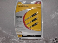 6 ft. Composite Video Stereo Audio Cables TV VCR DVD