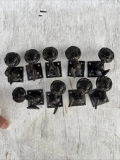 Vintage antique cast iron shutter dogs