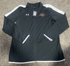 NWT Under Armour Men  s Black Full Zip Track Jacket XL RACING FOR KIDS Charity