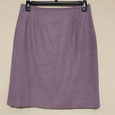 J.G. Hook Lavender Purple Herringbone Pencil Skirt Size 12 Vintage Made in USA