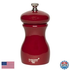 Fletchers' Mill Marsala Collection Pepper Mill Cinnabar 4 Inch Made in USA