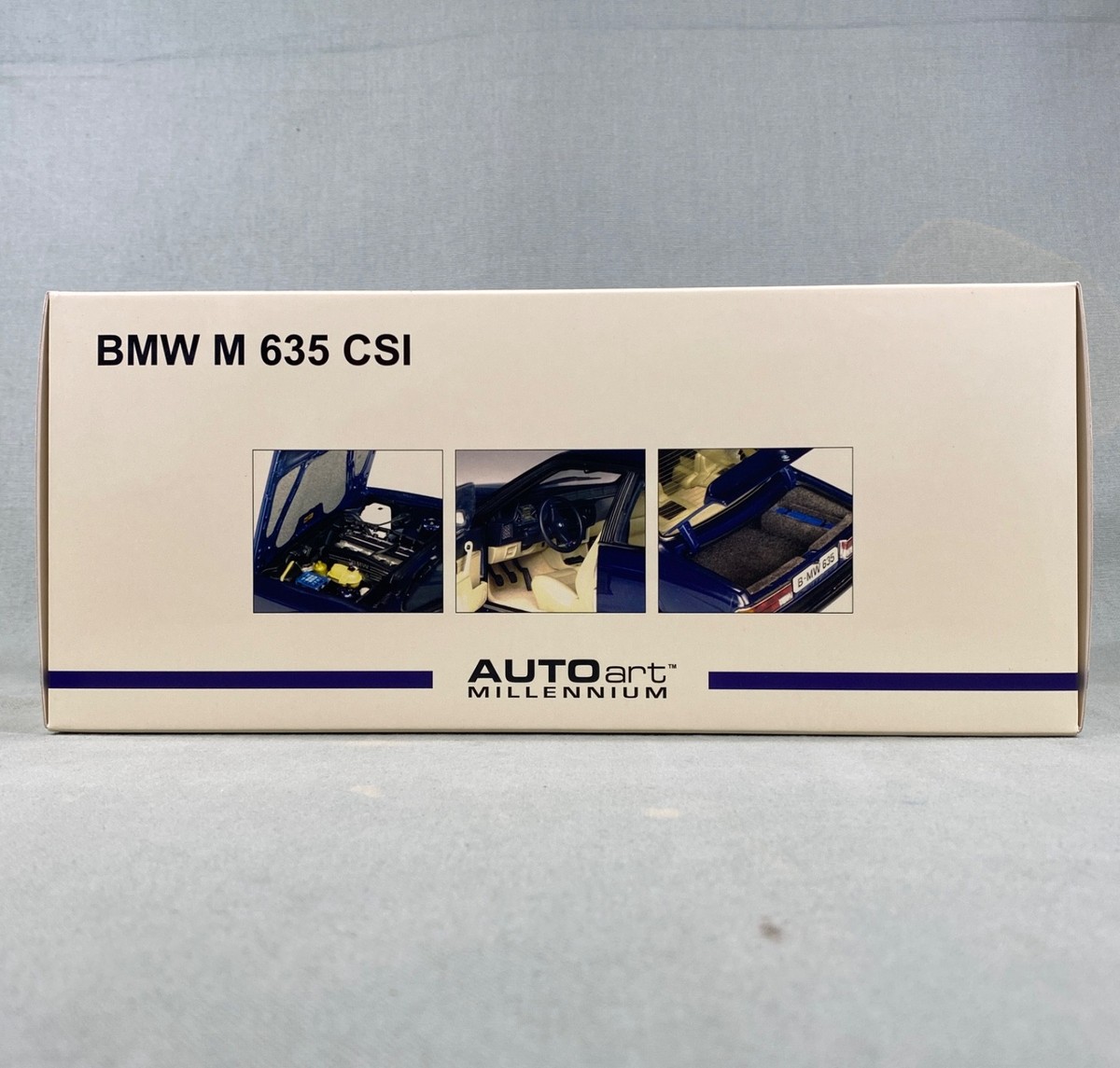 BMW M 635 CSI Auto Art Millennium 1:18 Scale Model Car Royal Blue